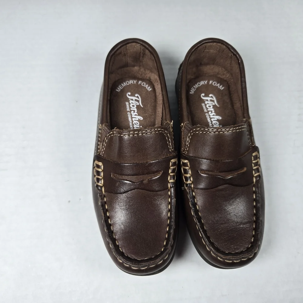 Florsheim Brown Jasper Driver Jr Dress Loafer Moccasin Size 10.5 M Toddler
